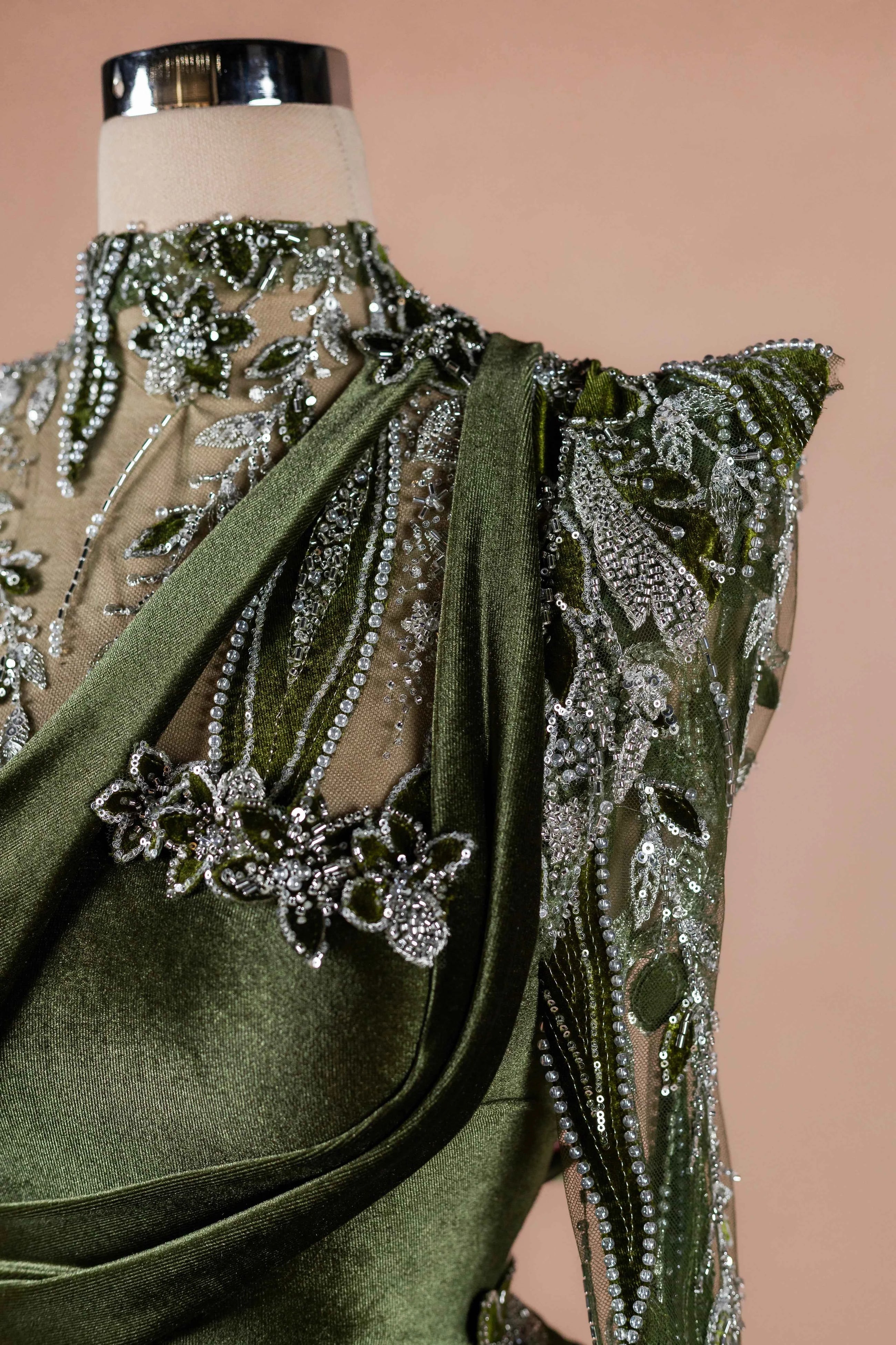 Olive Brocade