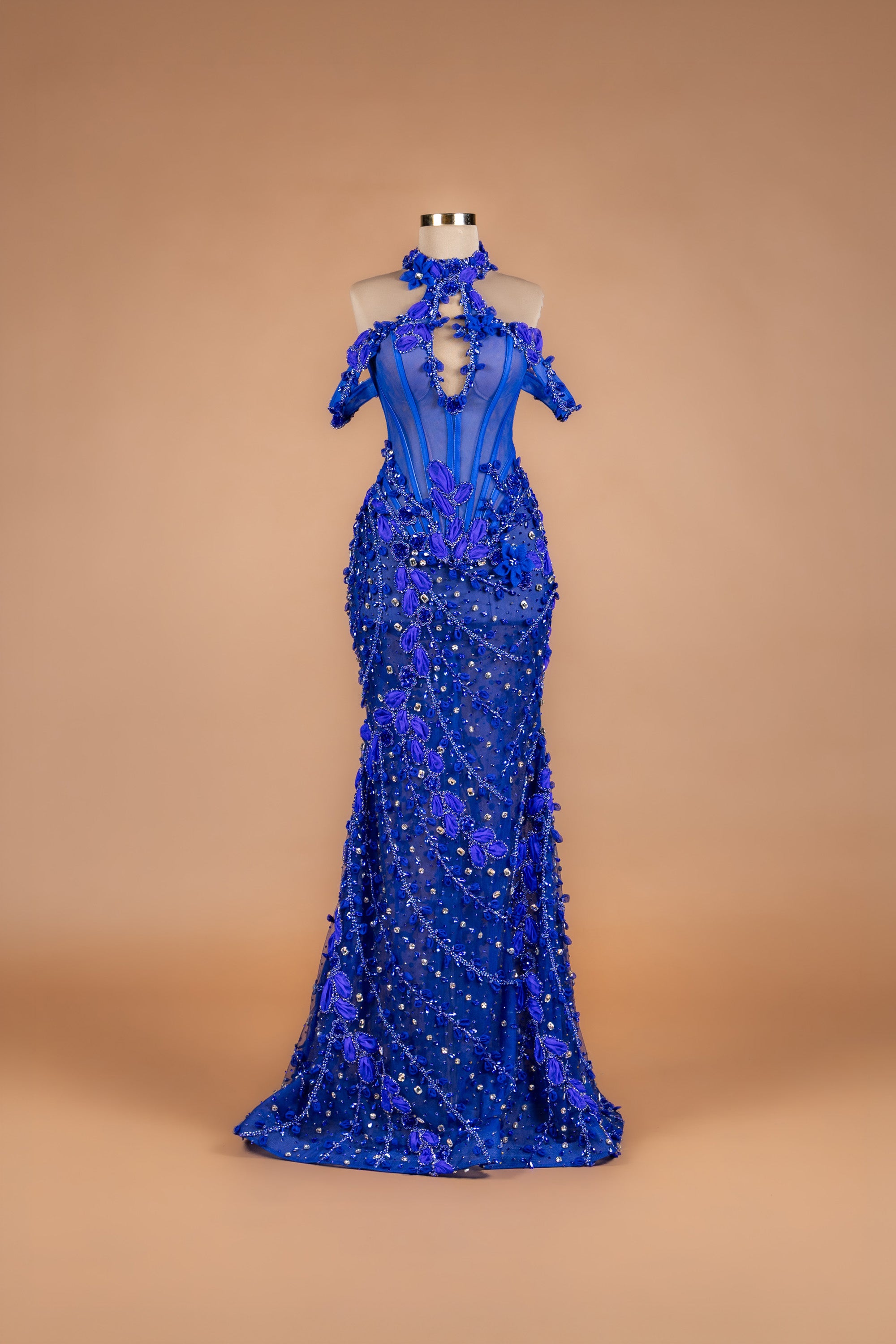Cobalt Petal Cascade