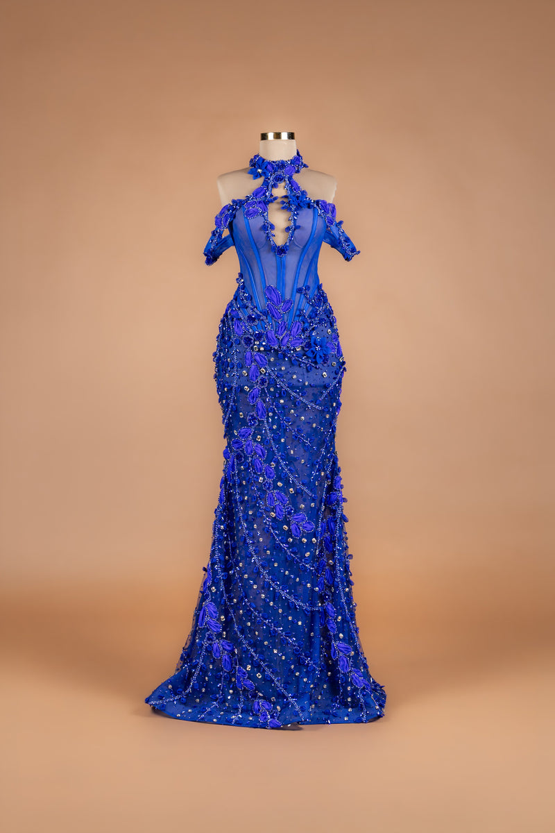 Cobalt Petal Cascade
