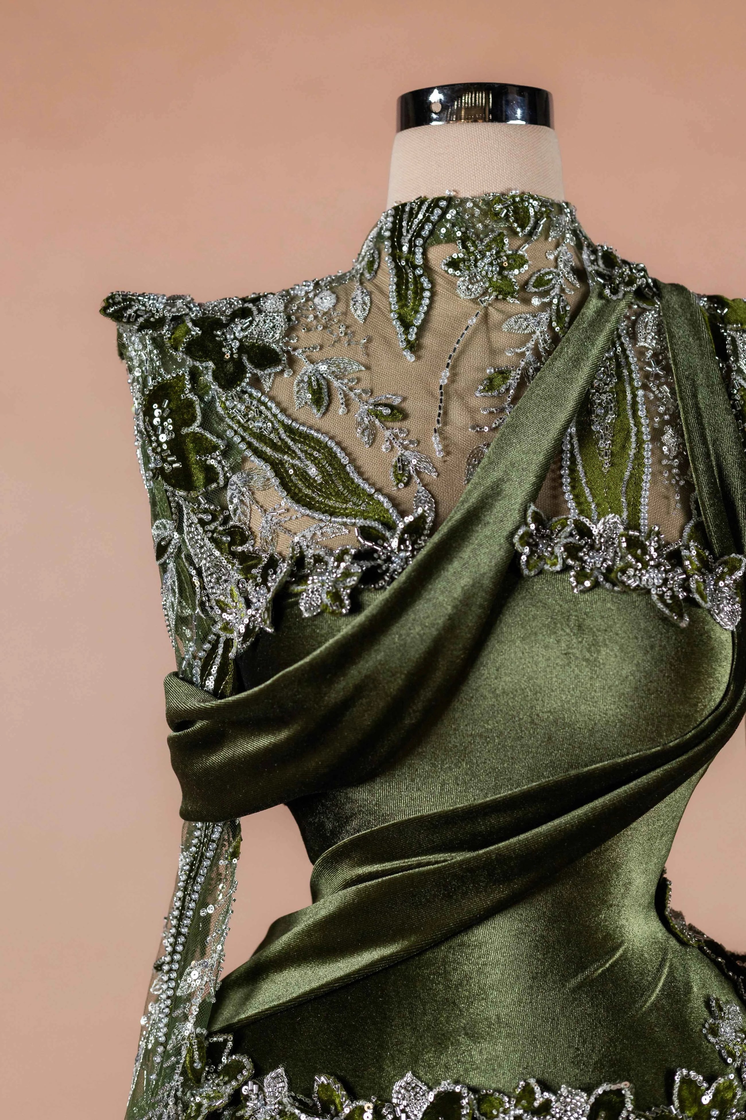Olive Brocade