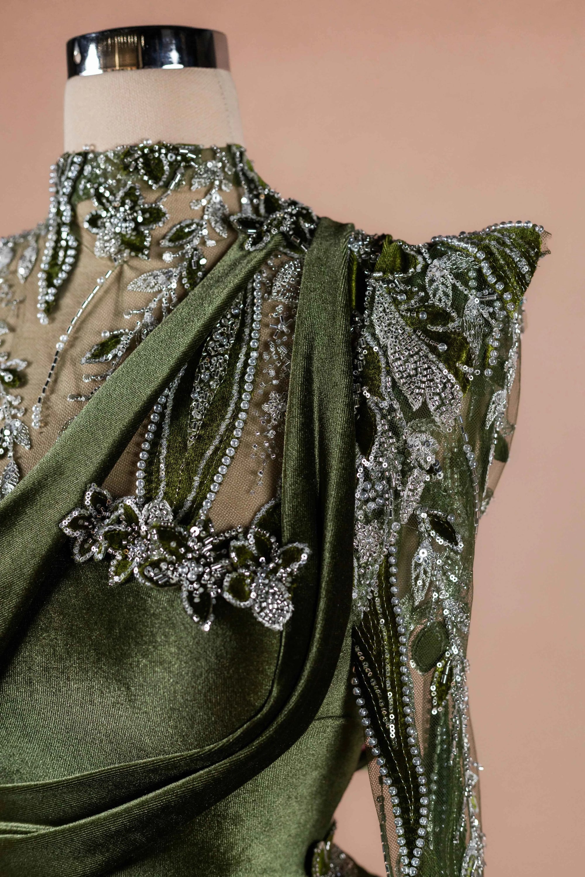 Olive Brocade