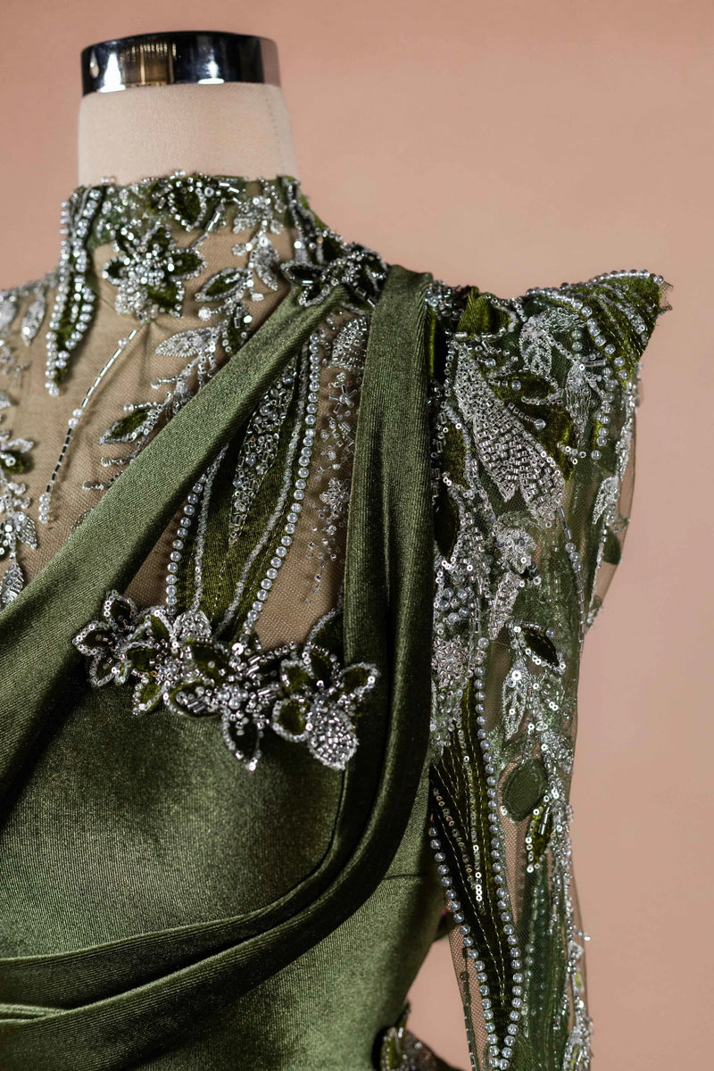 Olive Brocade