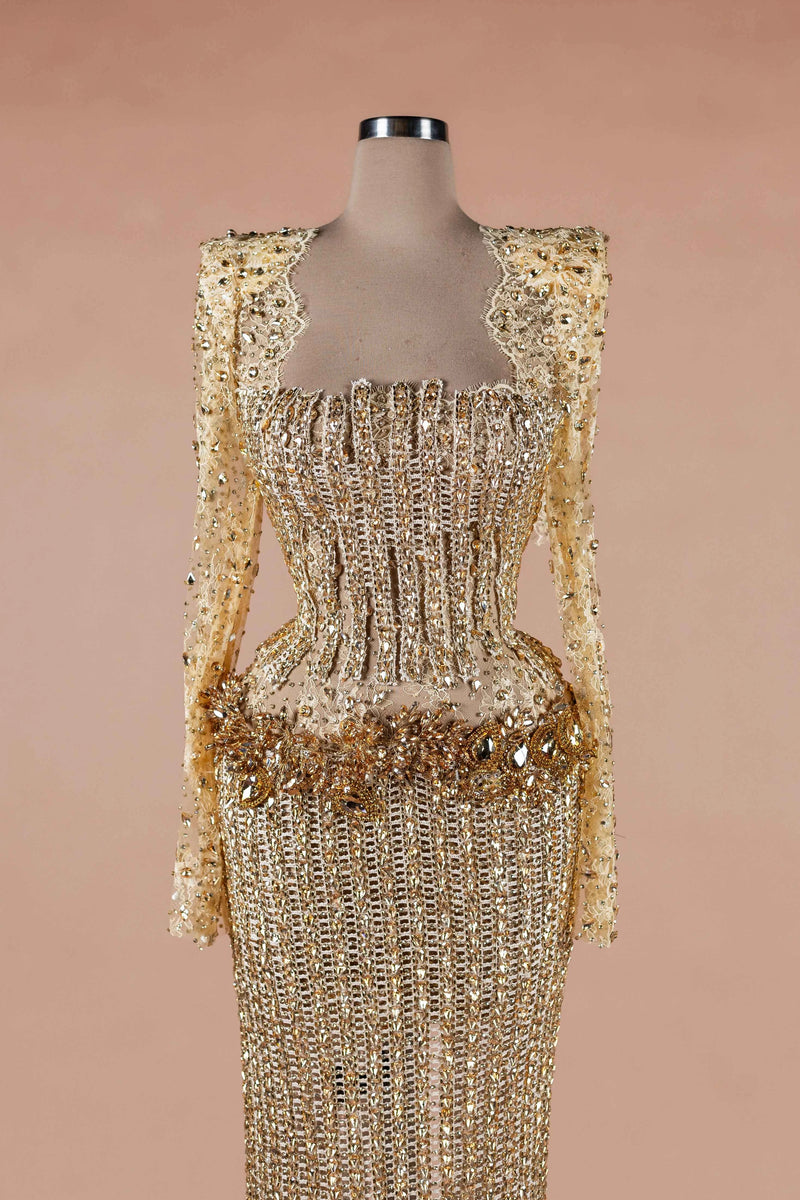 Gilded Corset Column