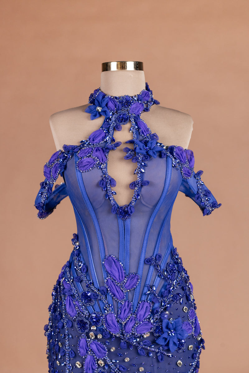 Cobalt Petal Cascade