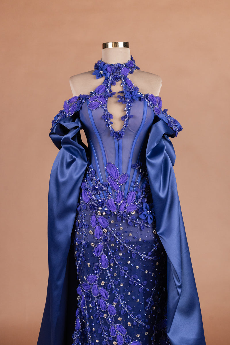 Cobalt Petal Cascade